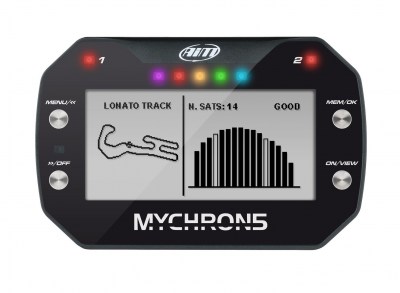 AiM MyChron5 official photo 2 (LED on - Track screen)